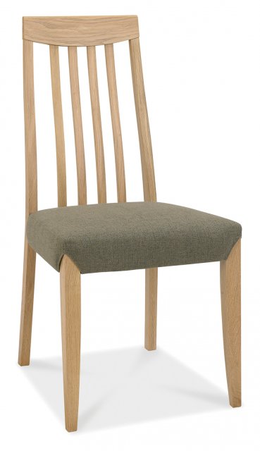 Bergen Oak High Slatted Black Gold Dining Chair (a pair) - Style Our Home