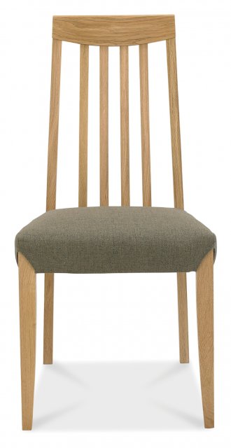 Bergen Oak High Slatted Black Gold Dining Chair (a pair) - Style Our Home