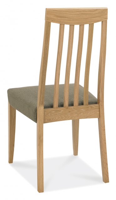 Bergen Oak High Slatted Black Gold Dining Chair (a pair) - Style Our Home