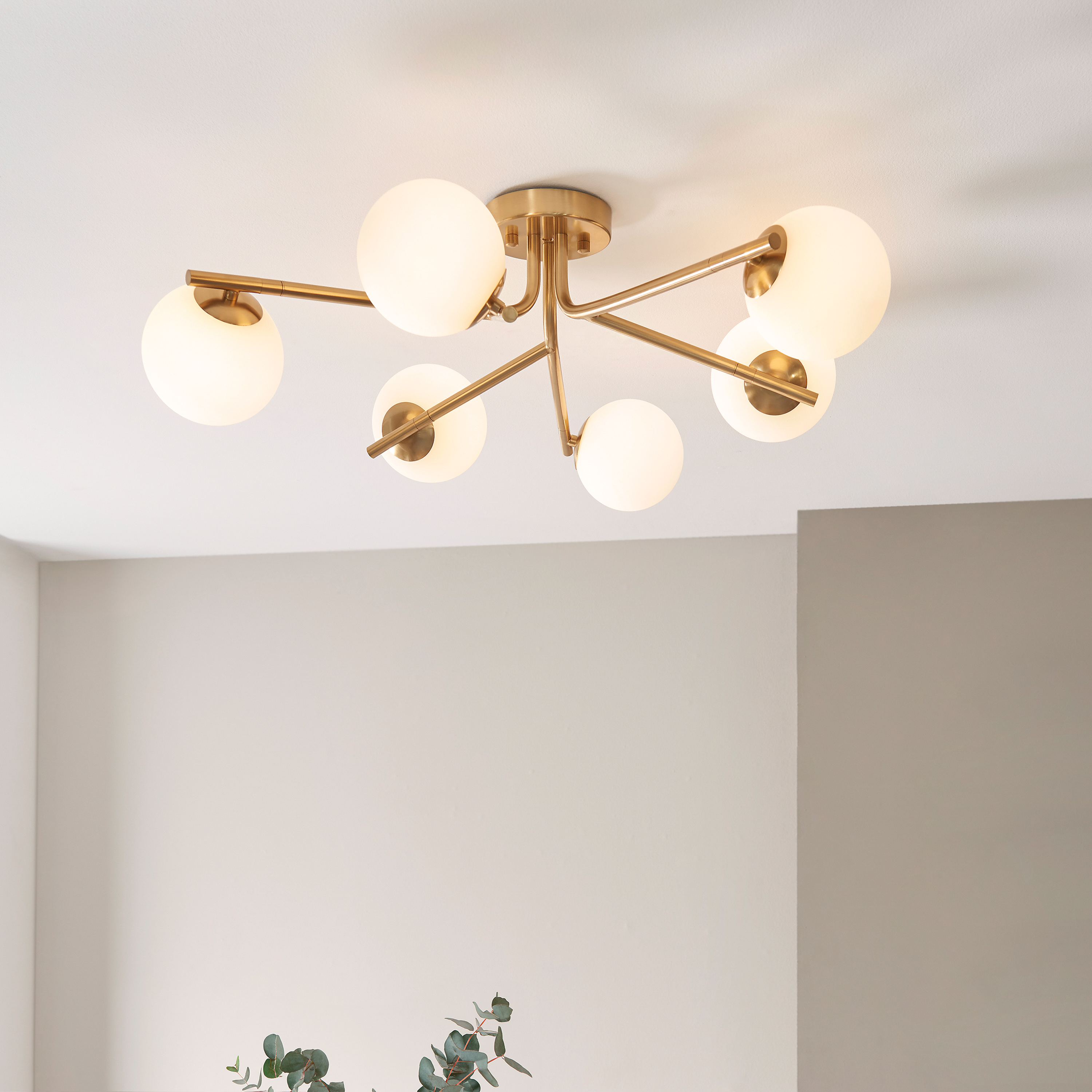 Aarono Ceiling Light Brushed Aged Brass by Gallary Living | Style Our Home