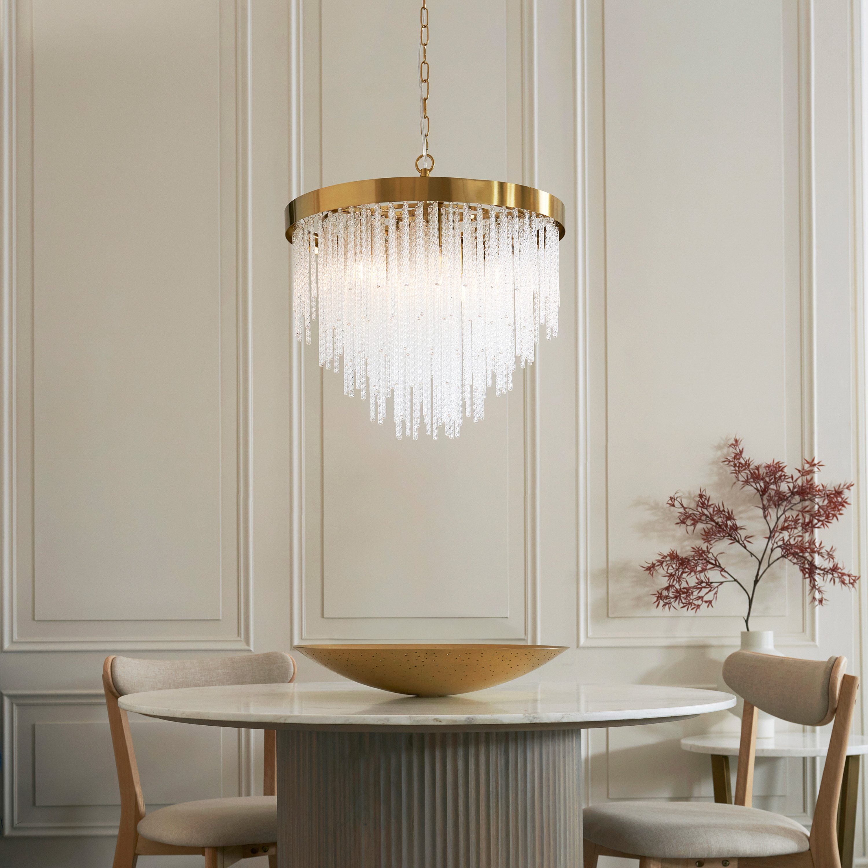 Anistorano 5 Pendant Light Brushed Aged Brass by Gallary Living | Style Our Home
