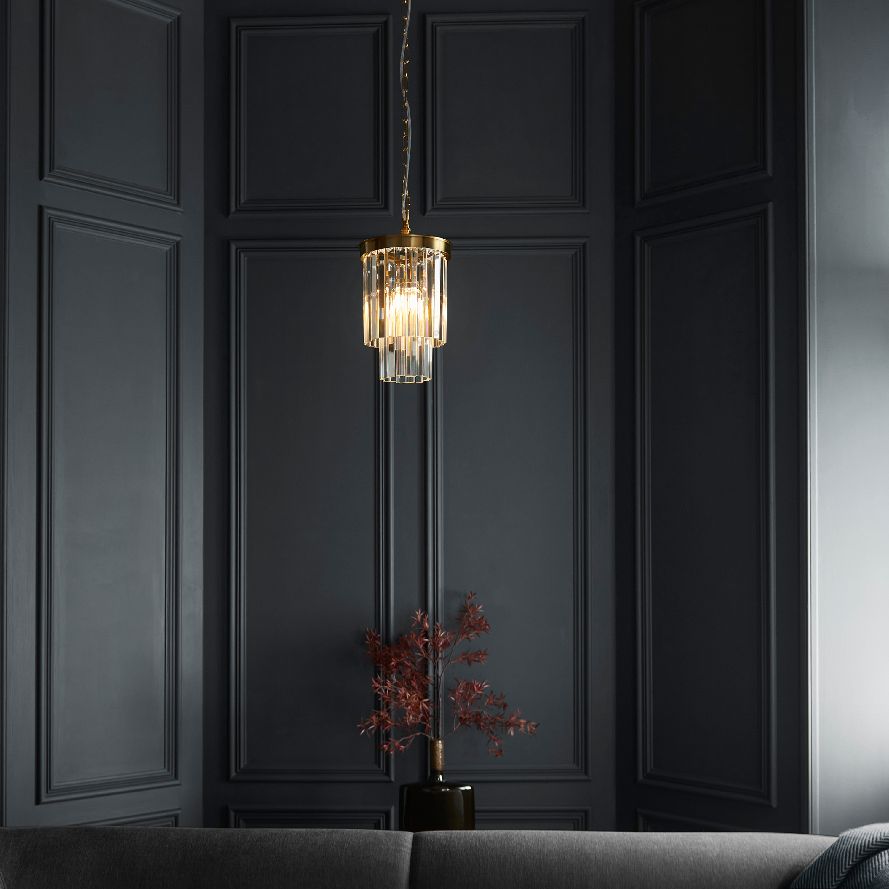 Conastano 1 Pendant Light Brushed Aged Brass by Gallary Living | Style Our Home
