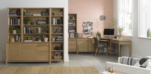 Bergen Oak Narrow Bookcase - Style Our Home