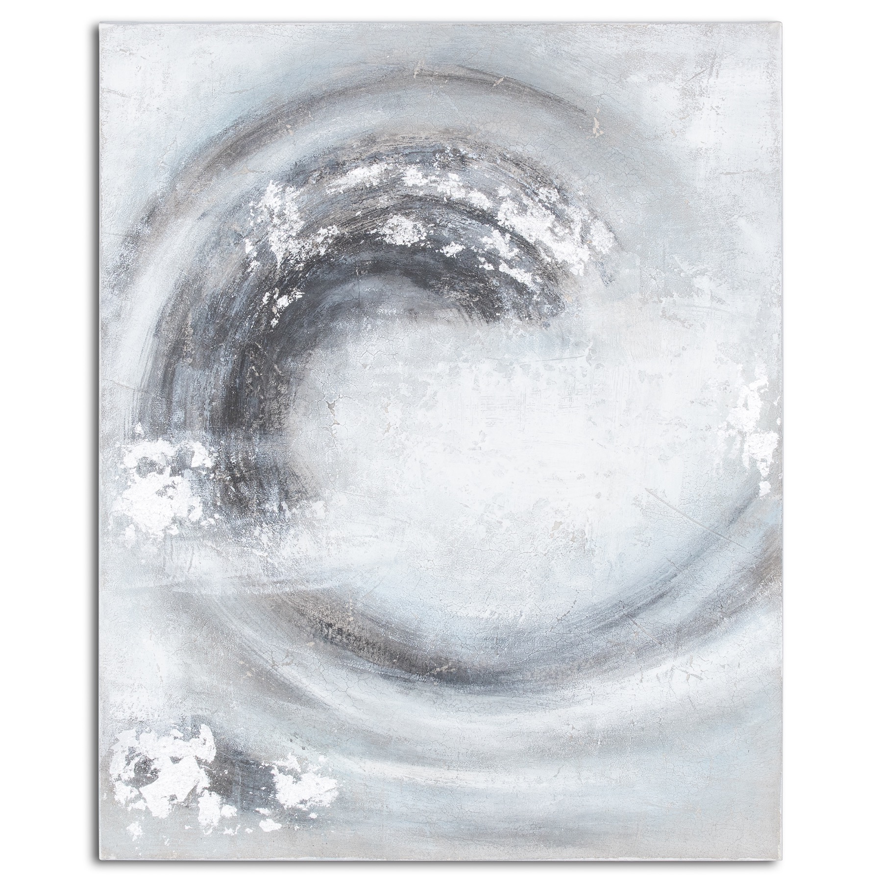 Sierra Silver And Grey Hand Painted Canvas by Hill Interiors | Style Our Home  