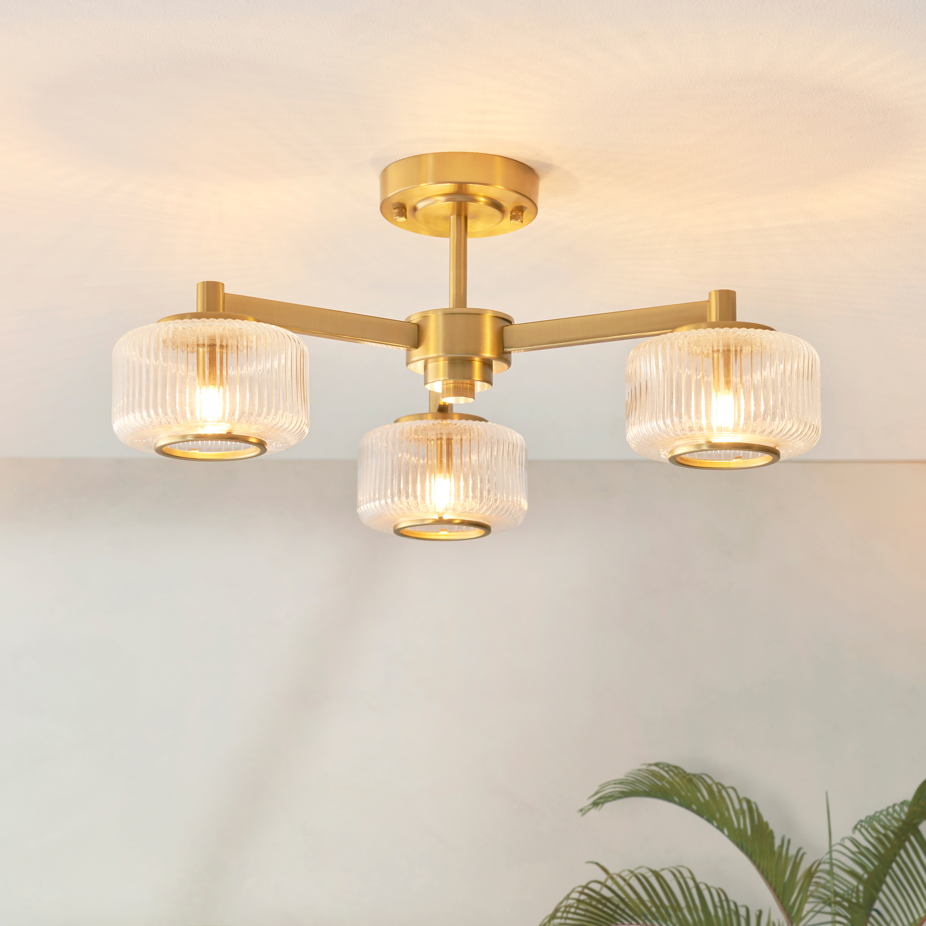 Stamfano Ceiling Light Brushed Aged Brass by Gallary Living | Style Our Home