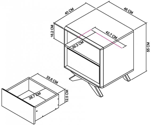 Brunel 1 Drawer Nightstand - Style Our Home