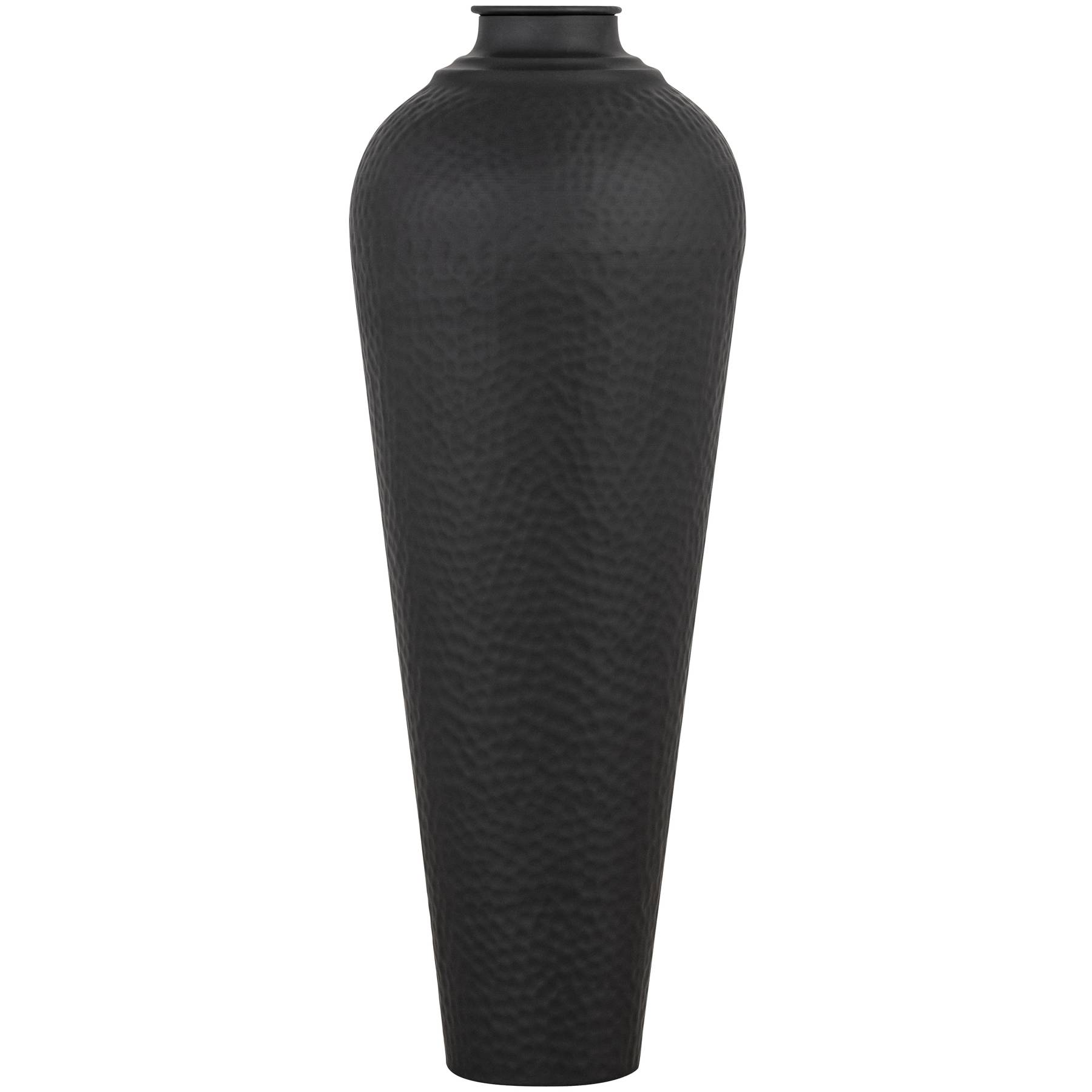 Matt Black Medium Hammered Vase With Lid by Hill Interiors | Style Our Home  