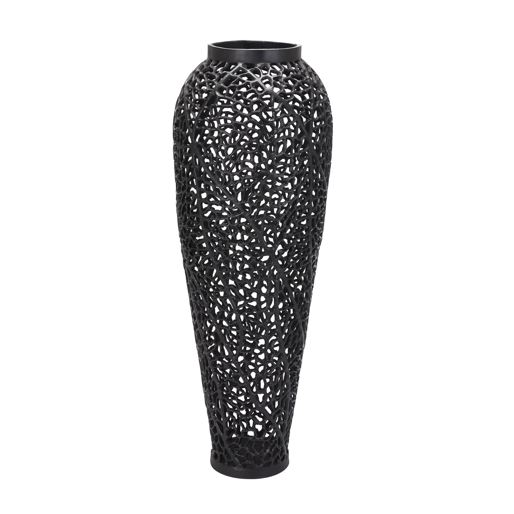 Black Cast Lattice Large Vase by Hill Interiors | Style Our Home  