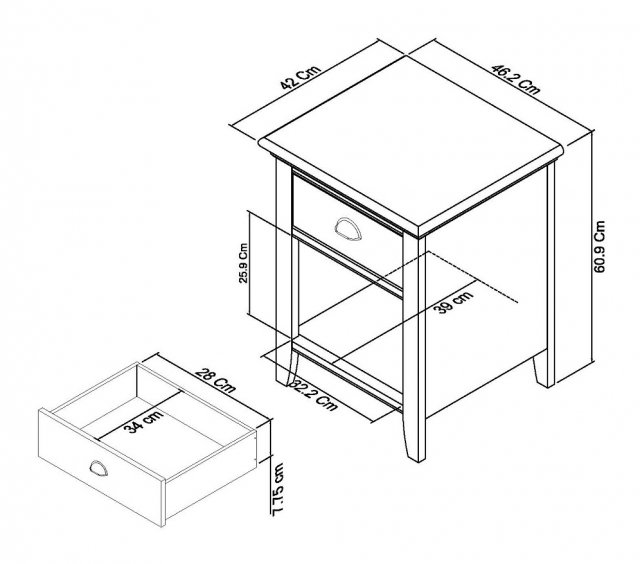 Hampstead Two Tone 1 Drawer Nightstand - Style Our Home