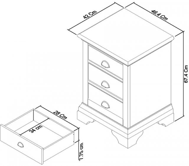 Hampstead Two Tone 3 Drawer Nightstand - Style Our Home