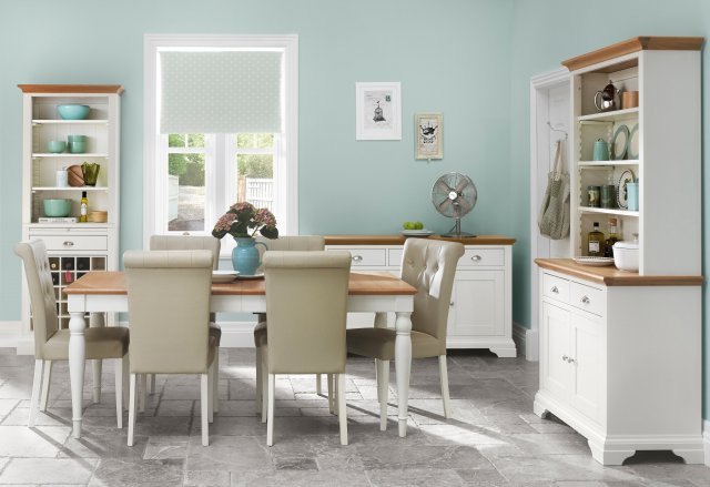 Hampstead Two Tone Upholstered Rollback Chair (a pair) - Style Our Home