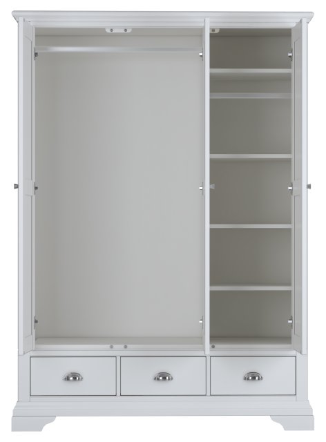 Hampstead White Triple Wardrobe - Style Our Home