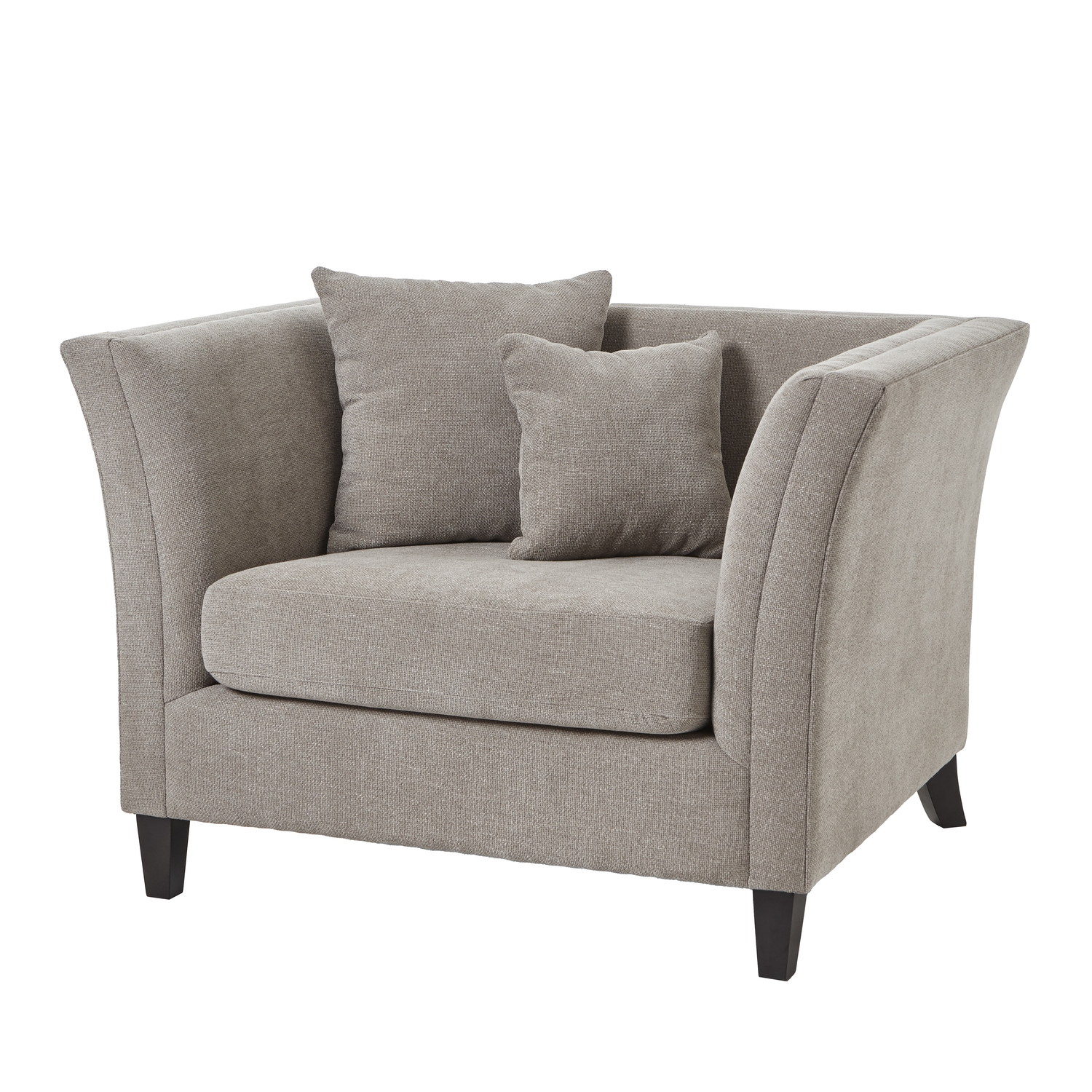 Vesper Taupe Cushion Back Snuggle Chair by Hill Interiors | Style Our Home  