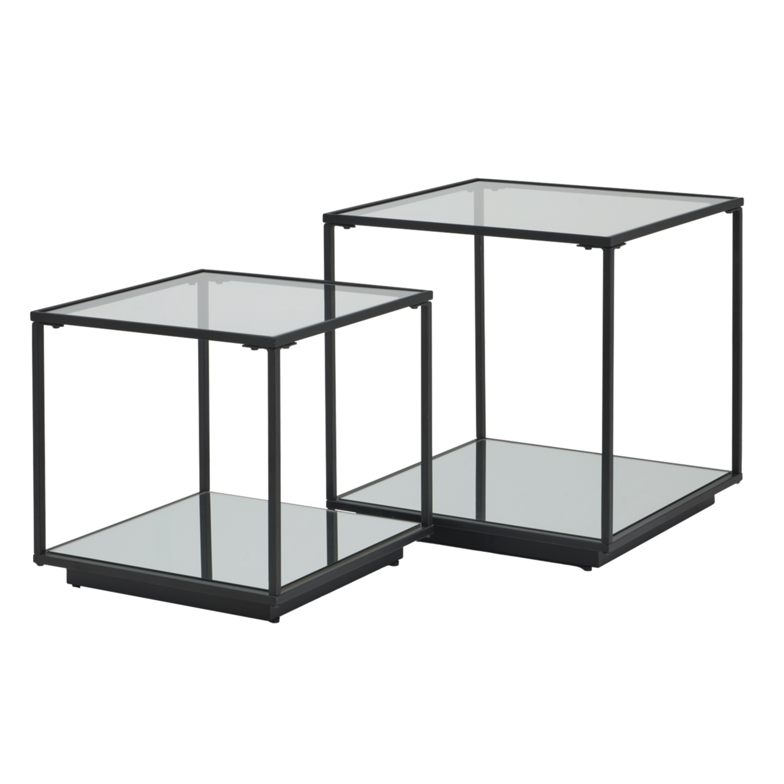 Lennox Black Framed Set Of 2 Side Tables by Hill Interiors | Style Our Home  