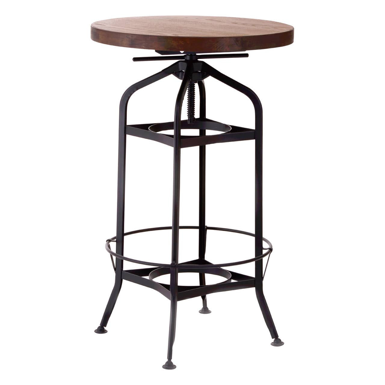 Finlay Walnut And Black Metal Bar Table by Prestige Designs | Style Our Home