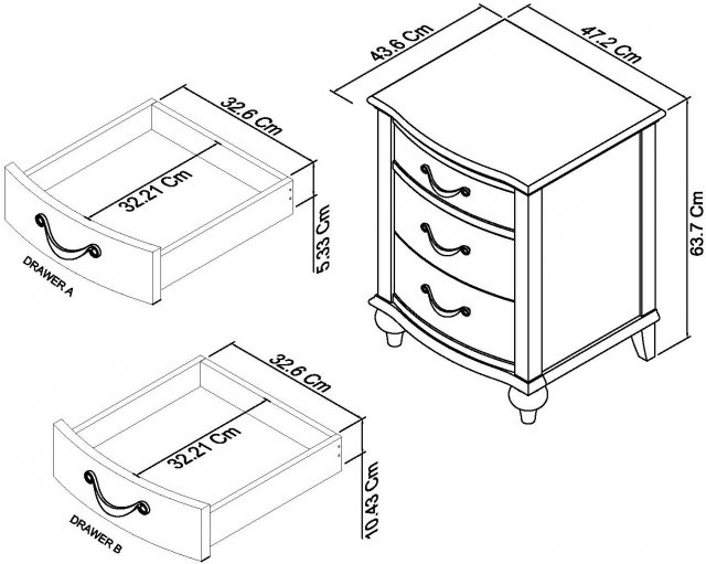 Montreux Urban Grey 3 Drawer Nightstand - Style Our Home