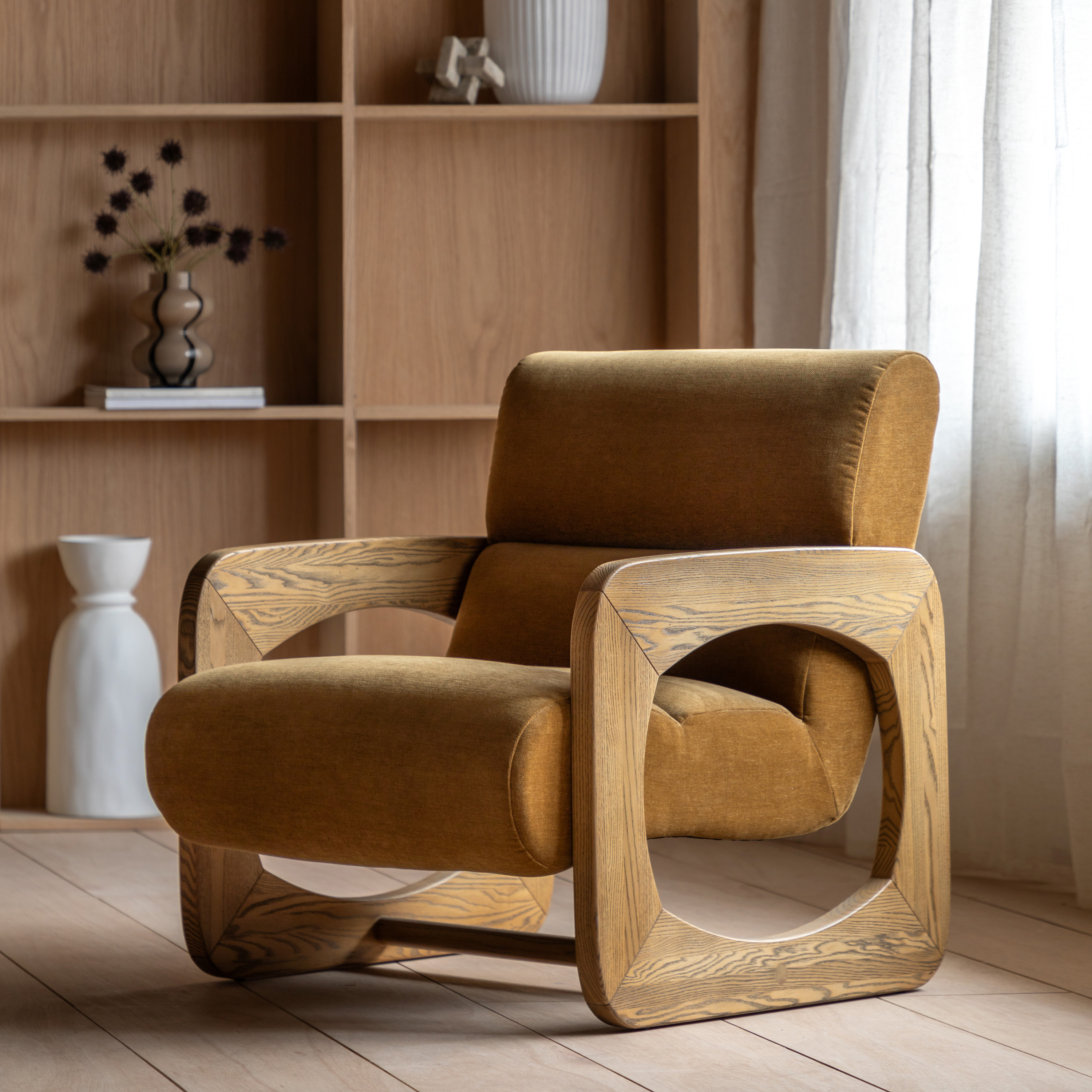 Marcello Armchair Verona Golden by Gallery Living | Style Our Home
