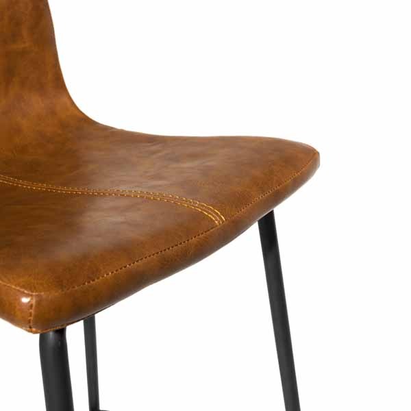 Barracuda Barstool Vegan Leather Tan SET OF 2 by Bluebone | Style Our Home
