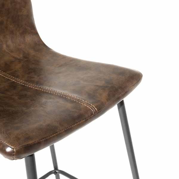 Barracuda Barstool Vegan Leather Chestnut SET OF 2 by Bluebone | Style Our Home