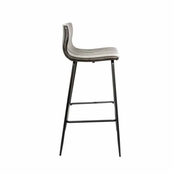 Barracuda Barstool Vegan Leather Grey SET OF 2 by Bluebone | Style Our Home