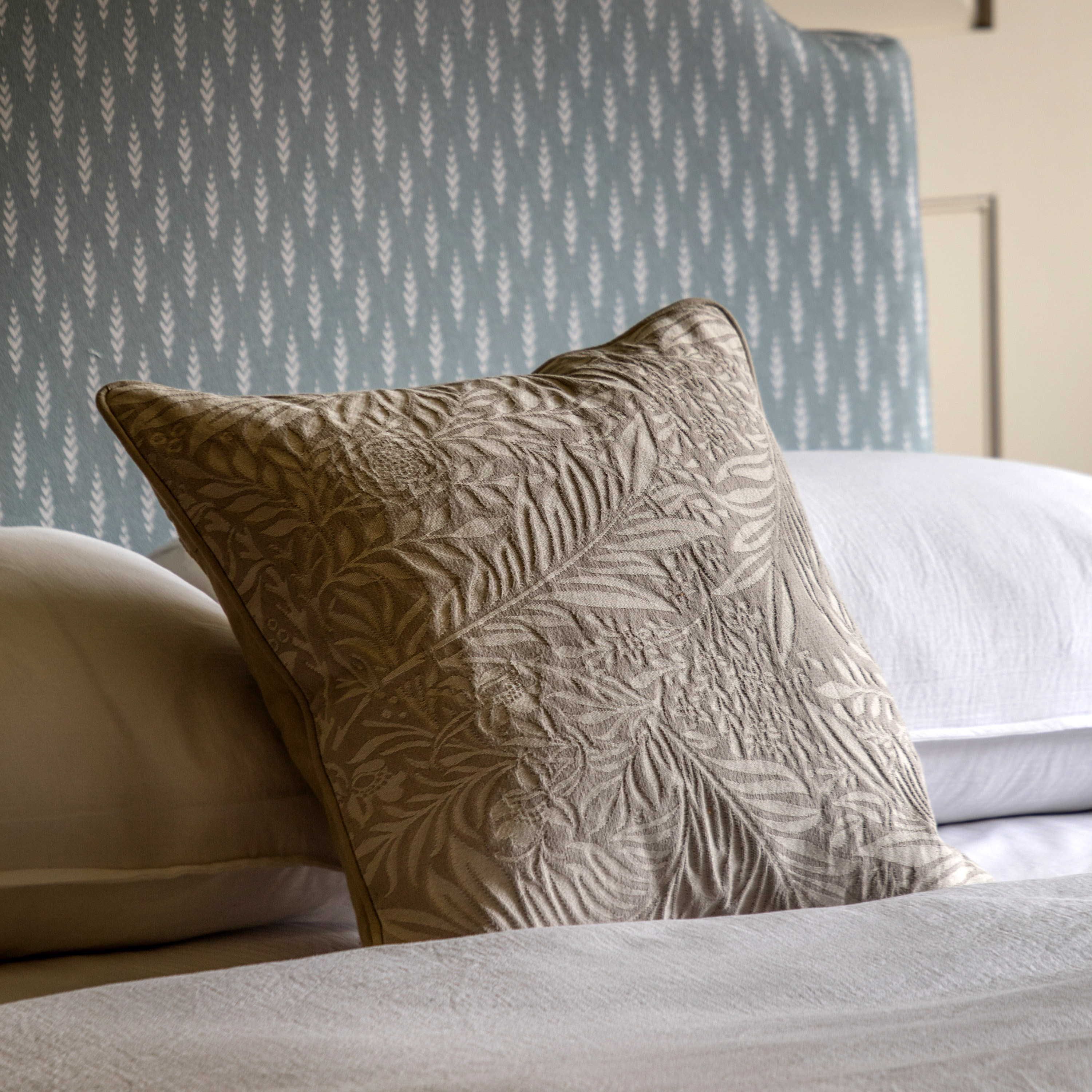 Fallano Leaf Woven Cushion Natural (Pair) by Gallary Living | Style Our Home