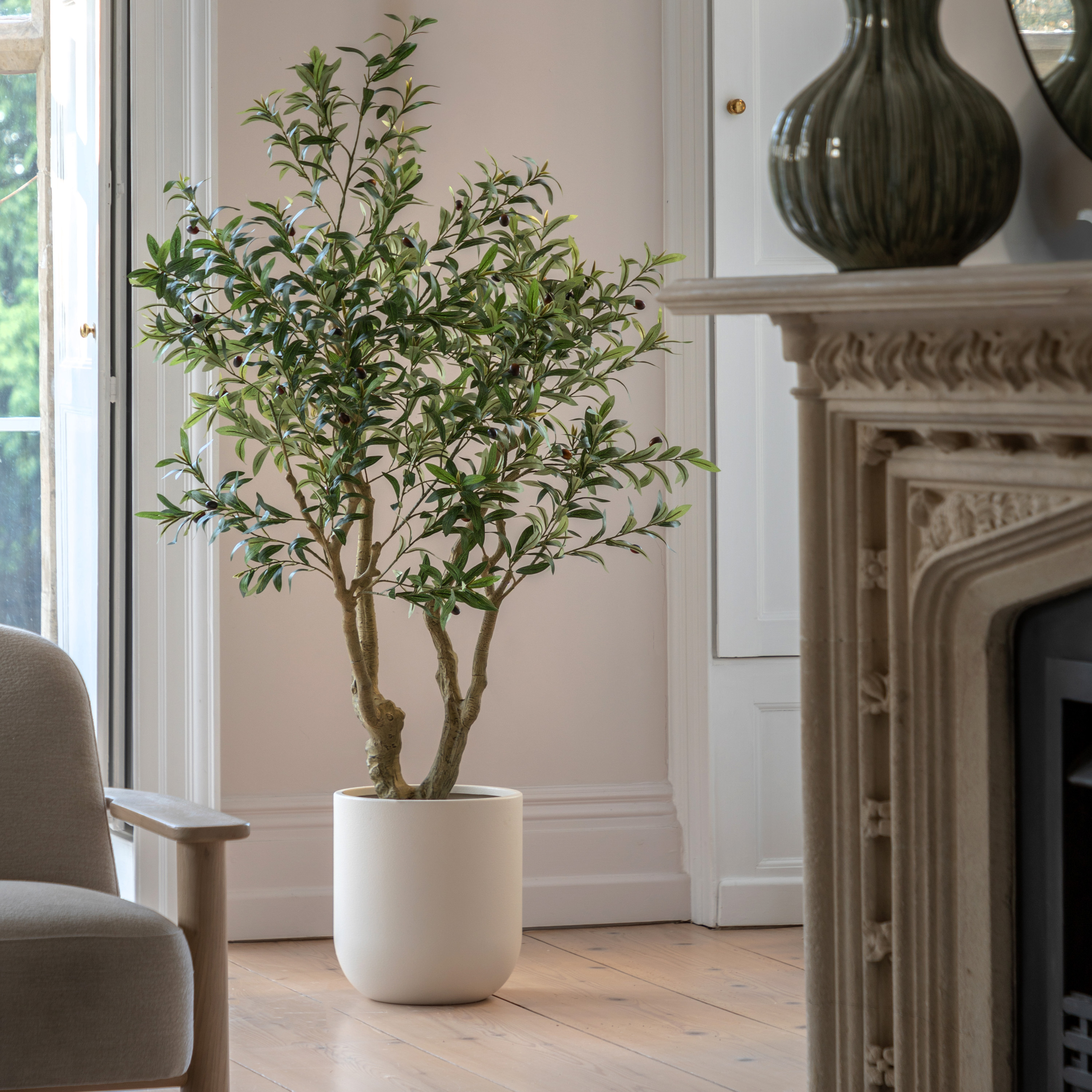 Faux Olivano Tree in White Pot by Gallary Living | Style Our Home