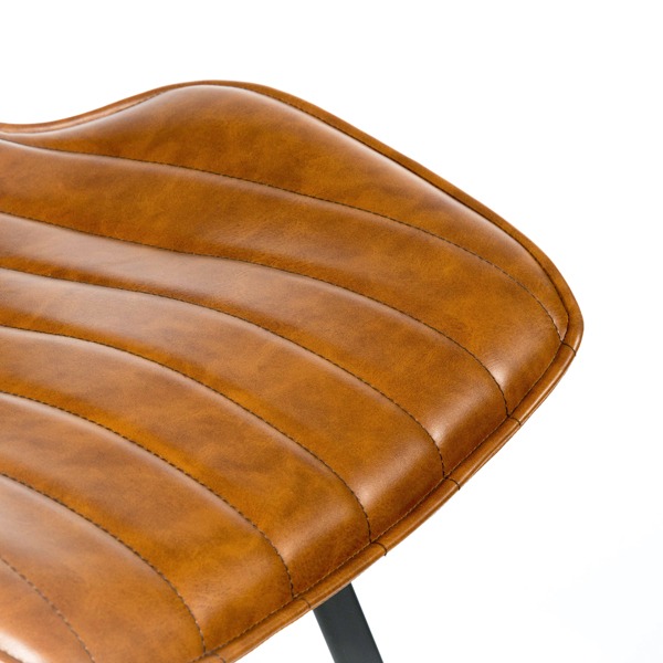 Alfa Bounce Dining Chair Vegan Leather Tan (Set of 2) by Monologue | Style Our Home