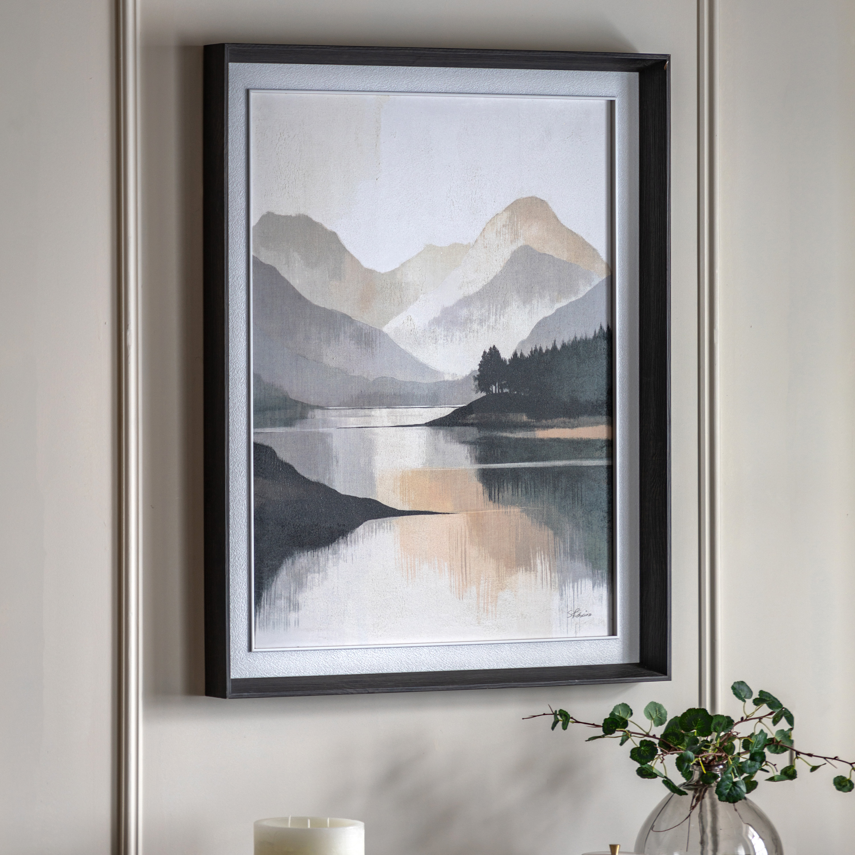 Mountano Reflections Framed Canvas by Gallery Living | Style Our Home