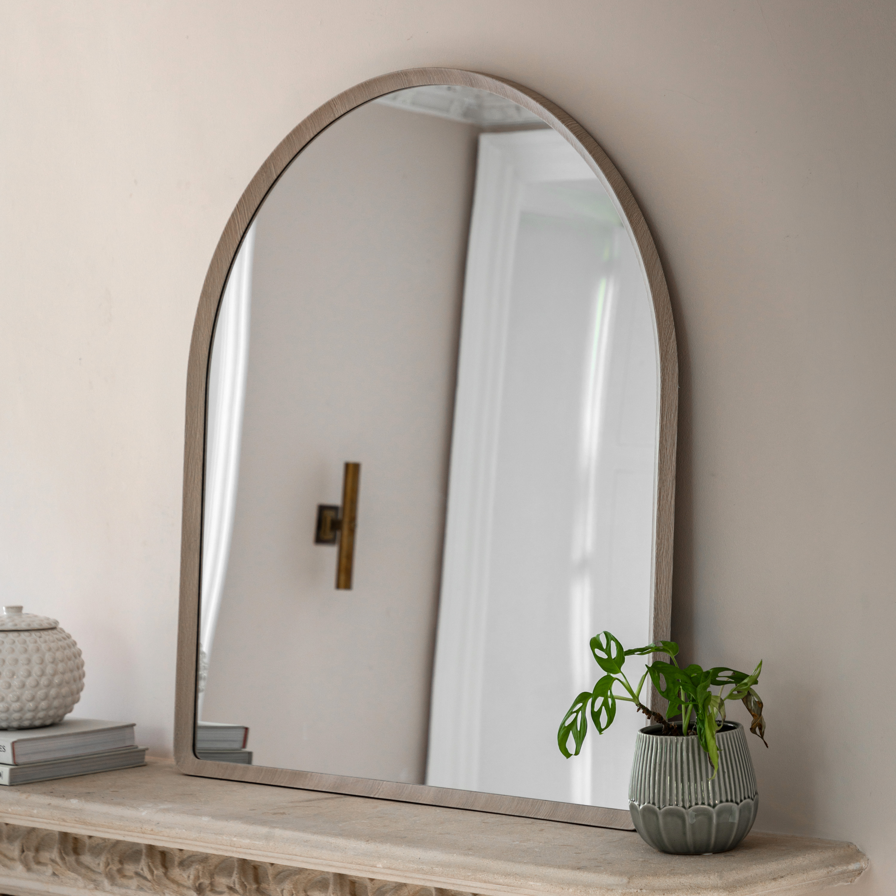 Sedano Overmantle Mirror Grey by Gallery Living | Style Our Home