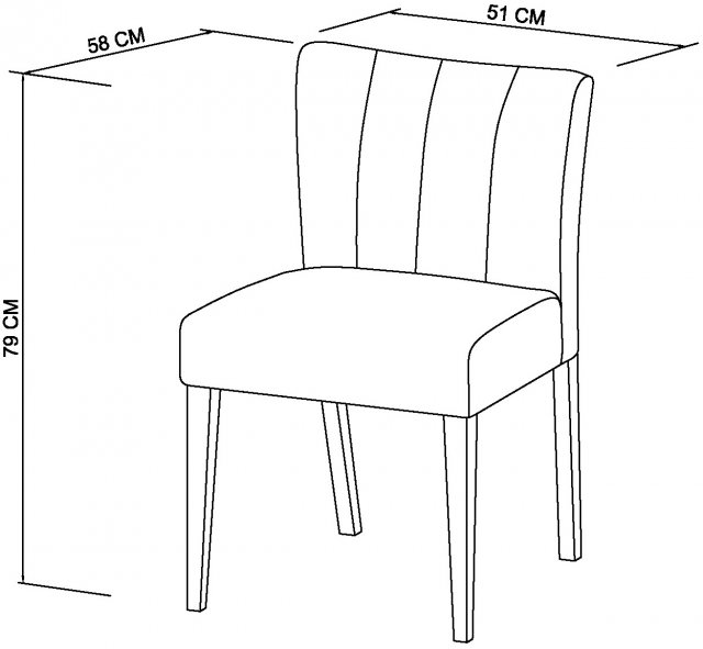 Turin Dark Oak Upholstered Dark Blue Dining Chair (a pair) - Style Our Home