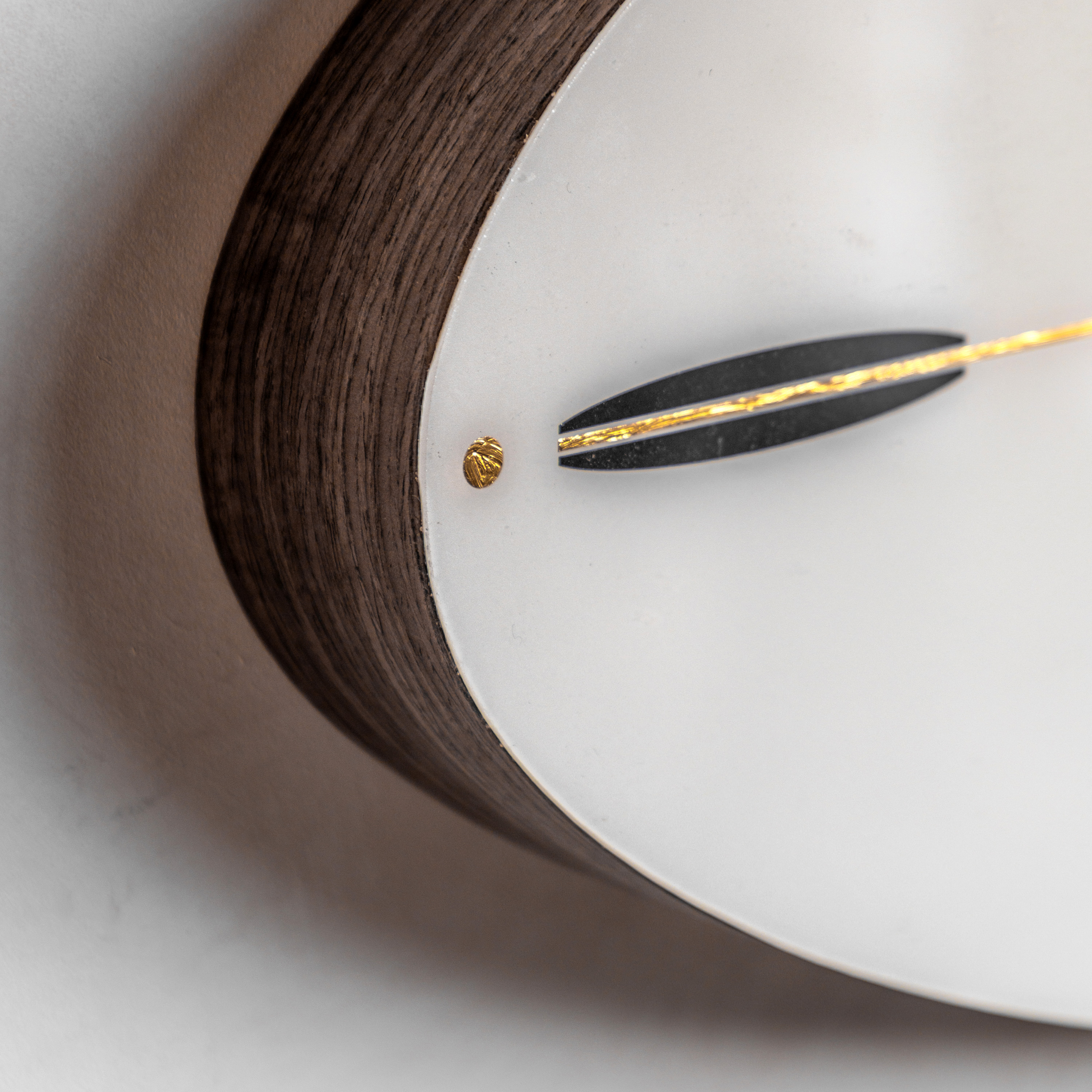 Greenano Ellipse Wall Clock Snow White by Gallery Living | Style Our Home