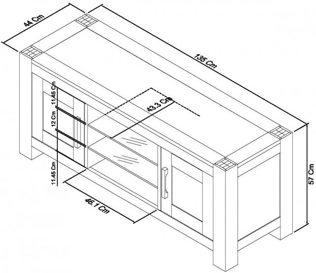 Turin Dark Oak Entertainment Unit - Style our Home