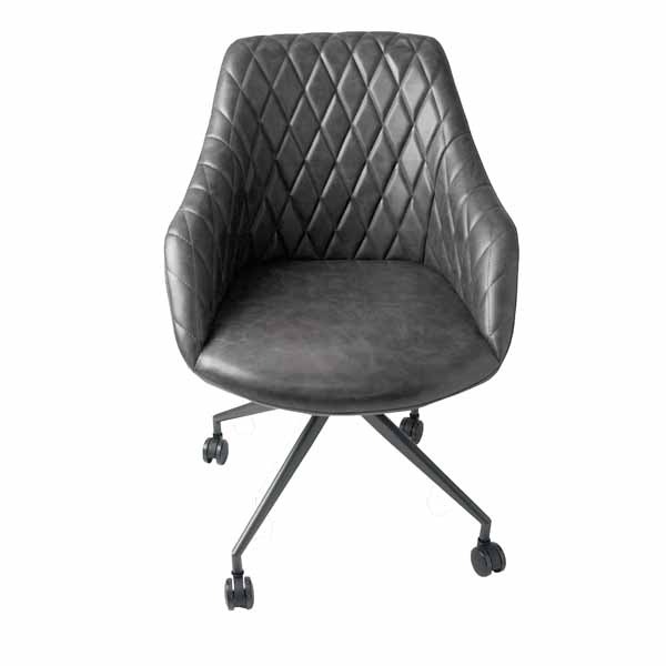 Focus Office Chair Grey Vegan Leatherby Bluebone | Style Our Home