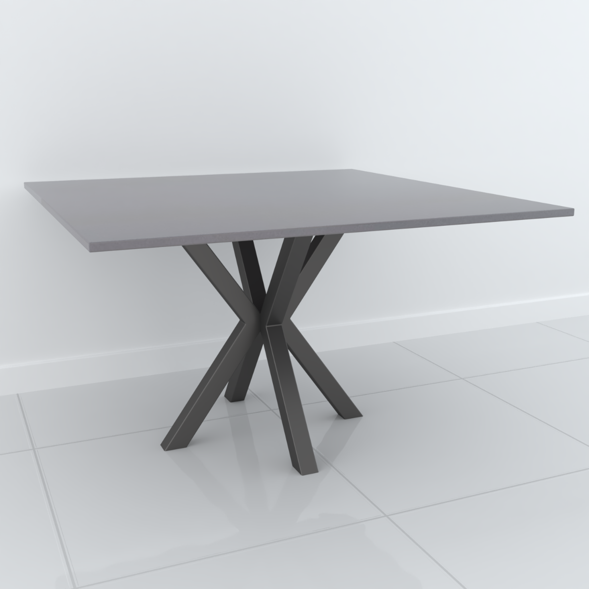 Studio Line Dining Table - 4 Seater in Grey & Gold Cross by Steve Bristow | Style Our Home