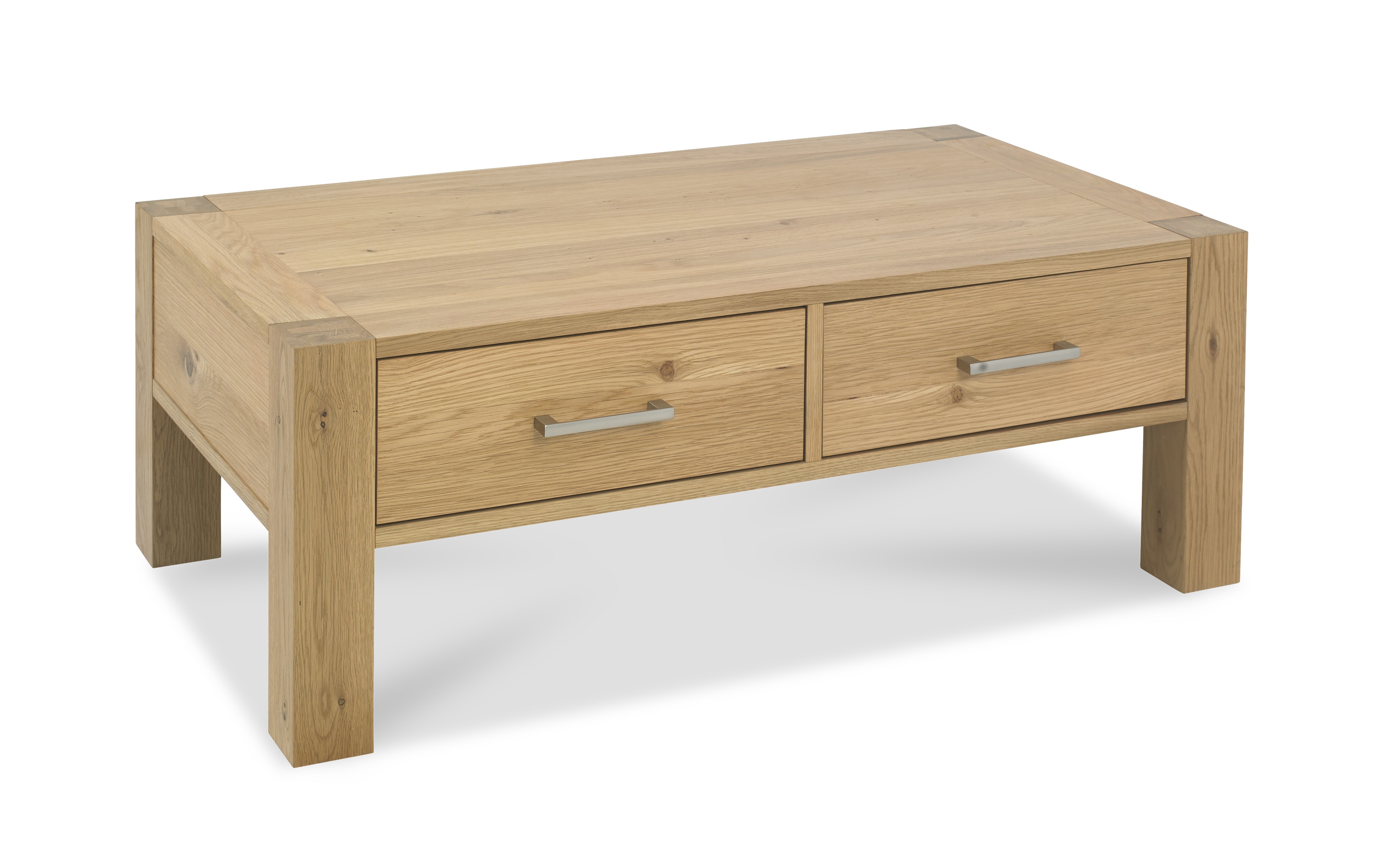 Turin Light Oak Coffee Table with Drawers