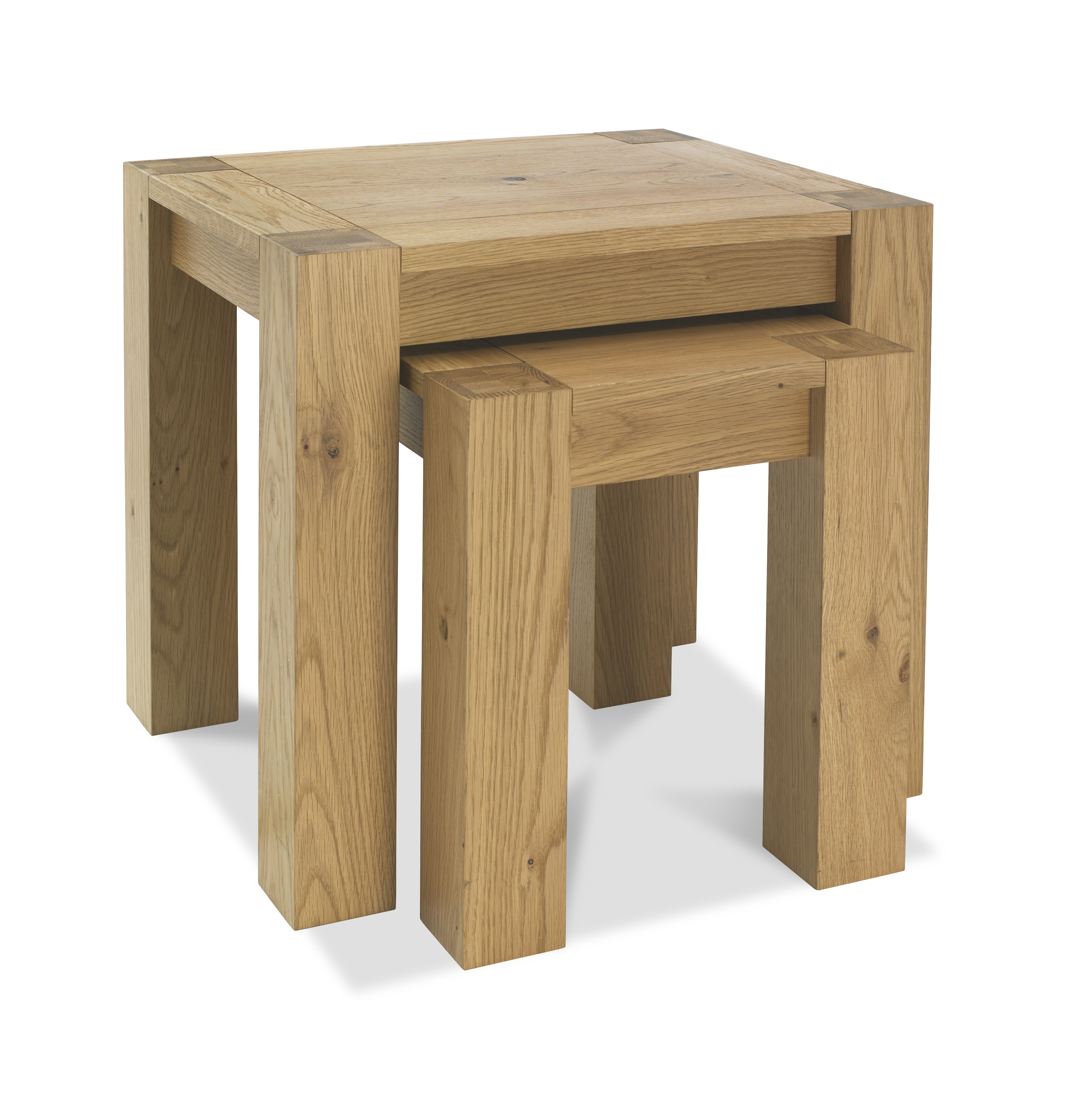 Turin Light Oak Nest of Lamp Tables - Style our Home