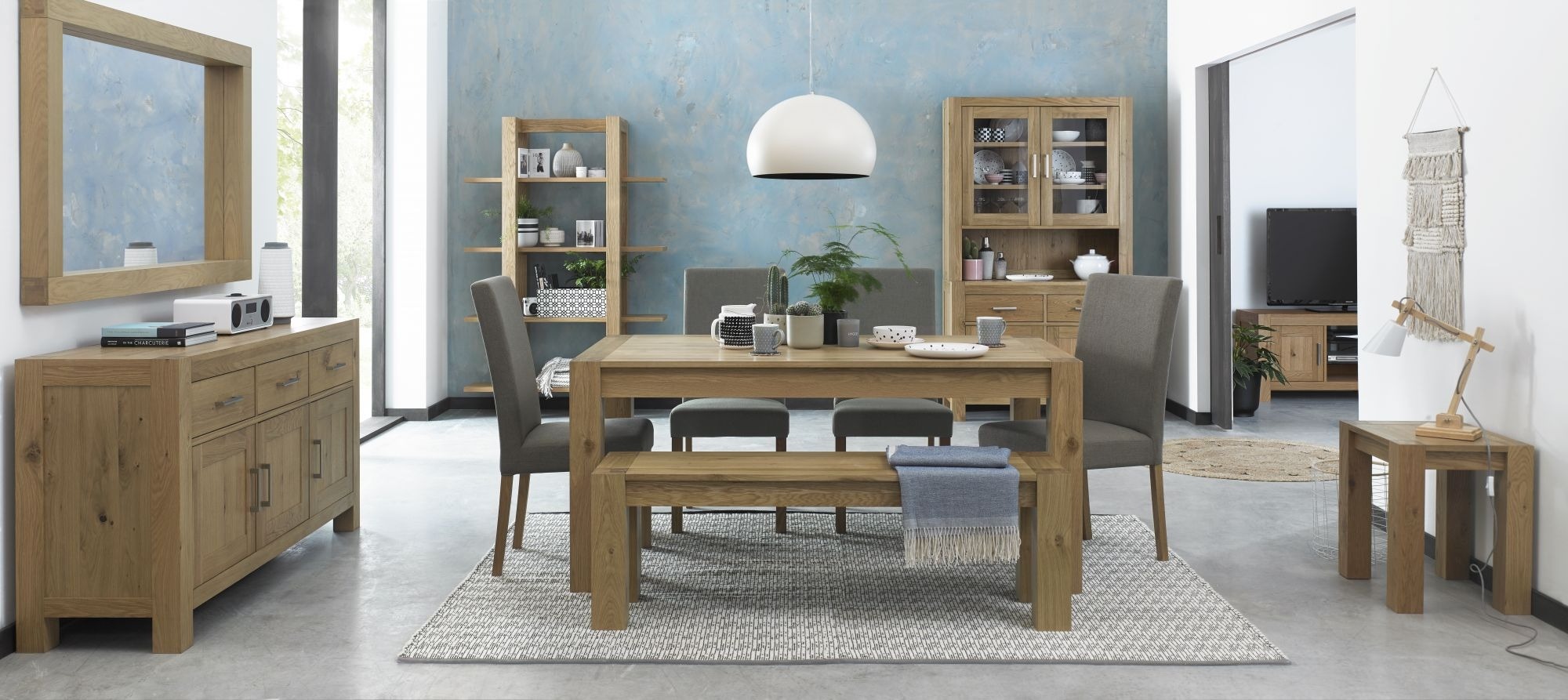 Turin Light Oak Dining Set Small End Extension - Style our Home