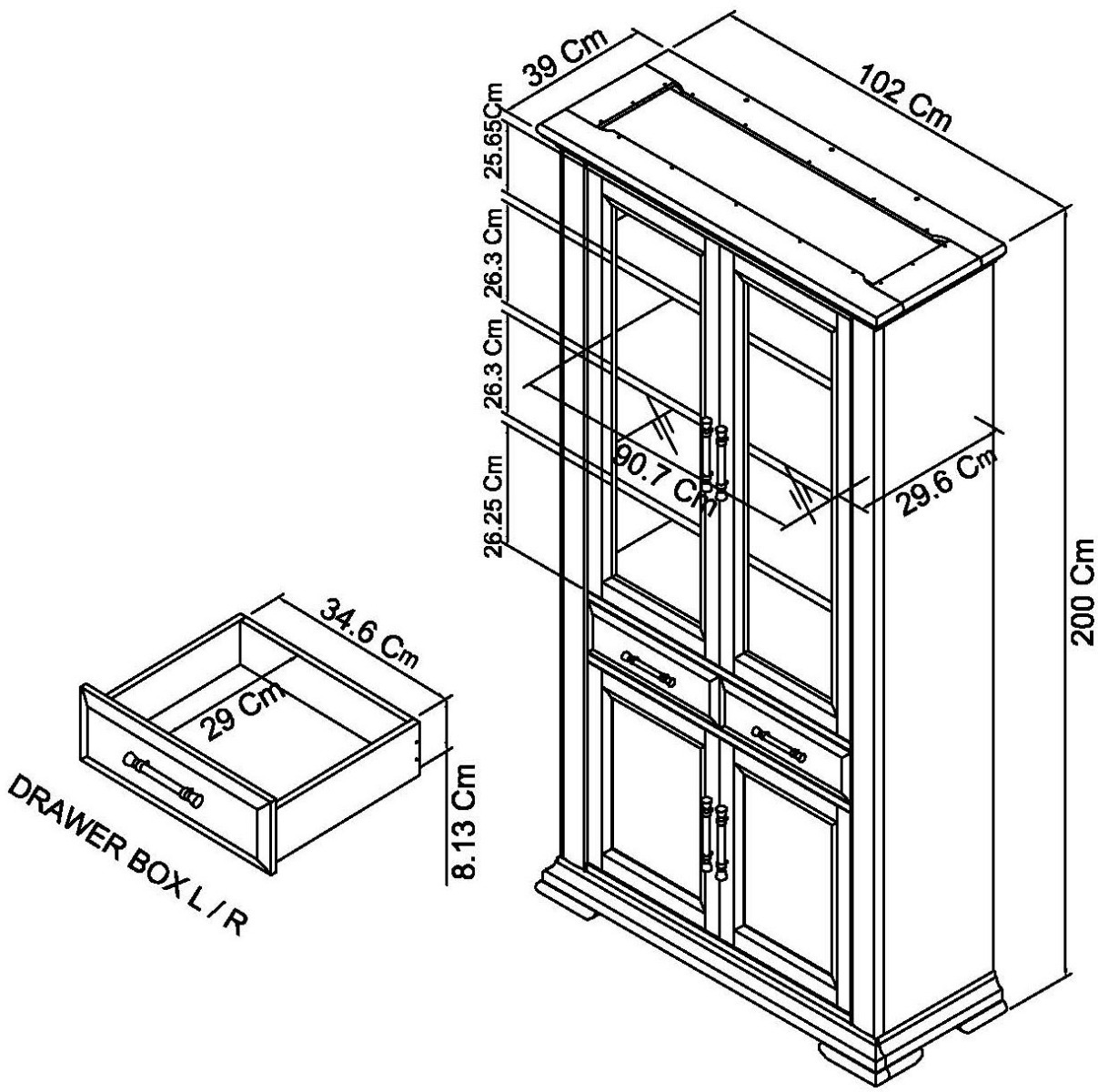 Belgrave Two Tone Display Cabinet by Bentley Designs | Style Our Home