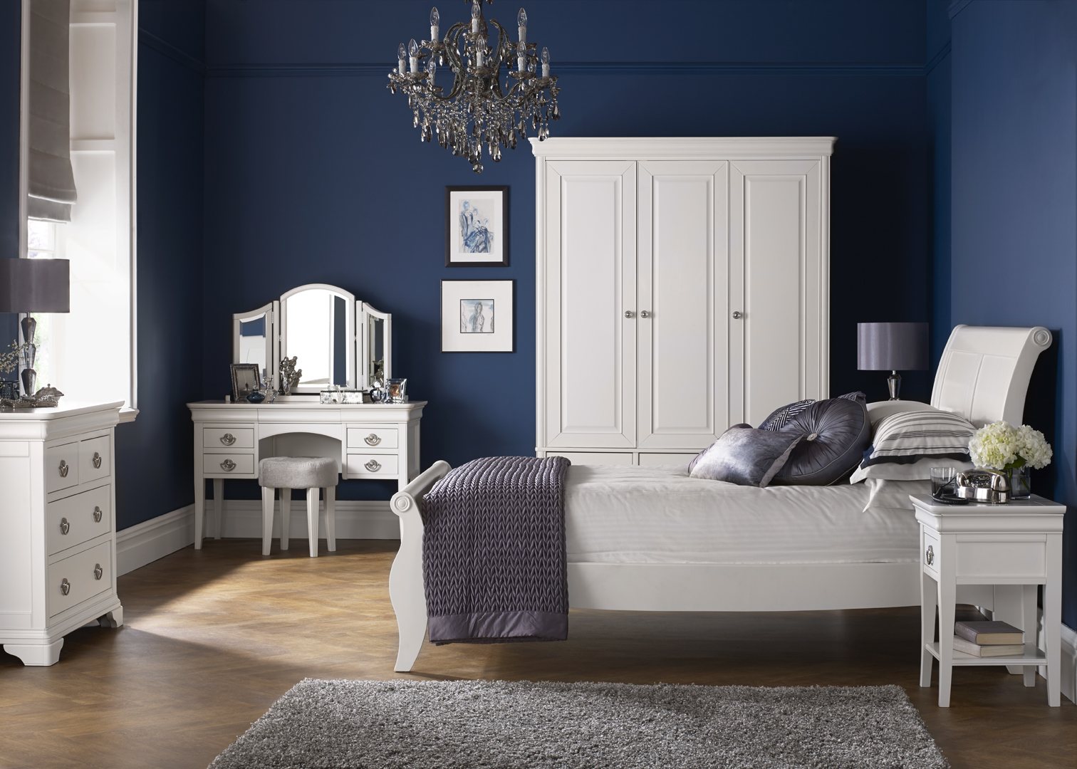 Chantilly White 2 Drawer Nightstand - Style Our Home