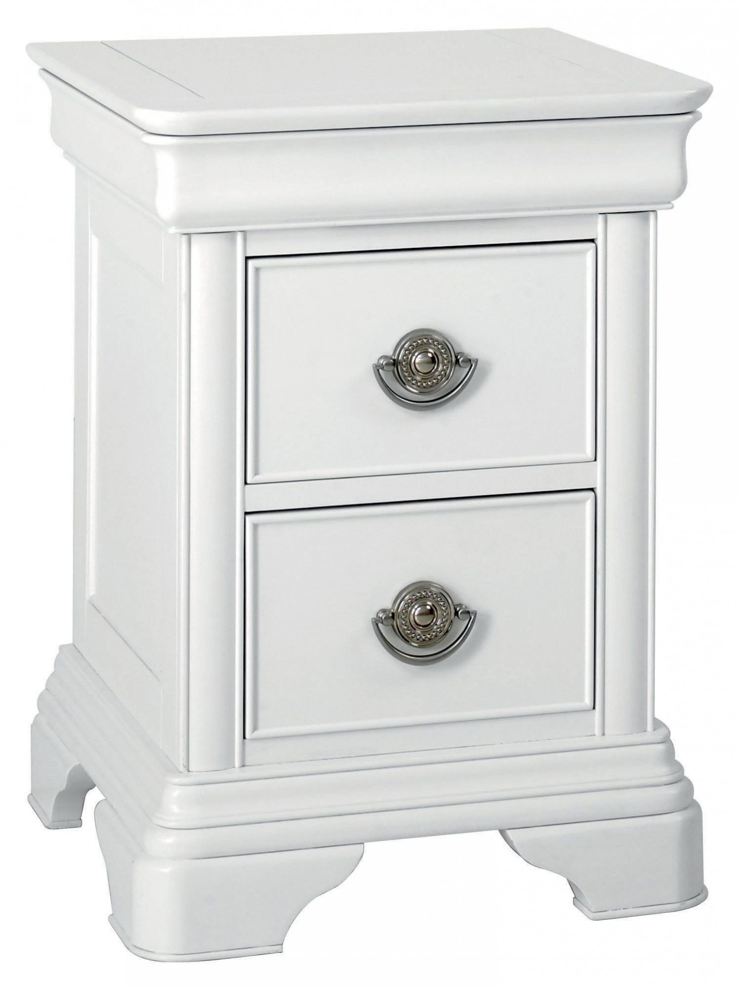 Chantilly White 2 Drawer Nightstand - Style Our Home