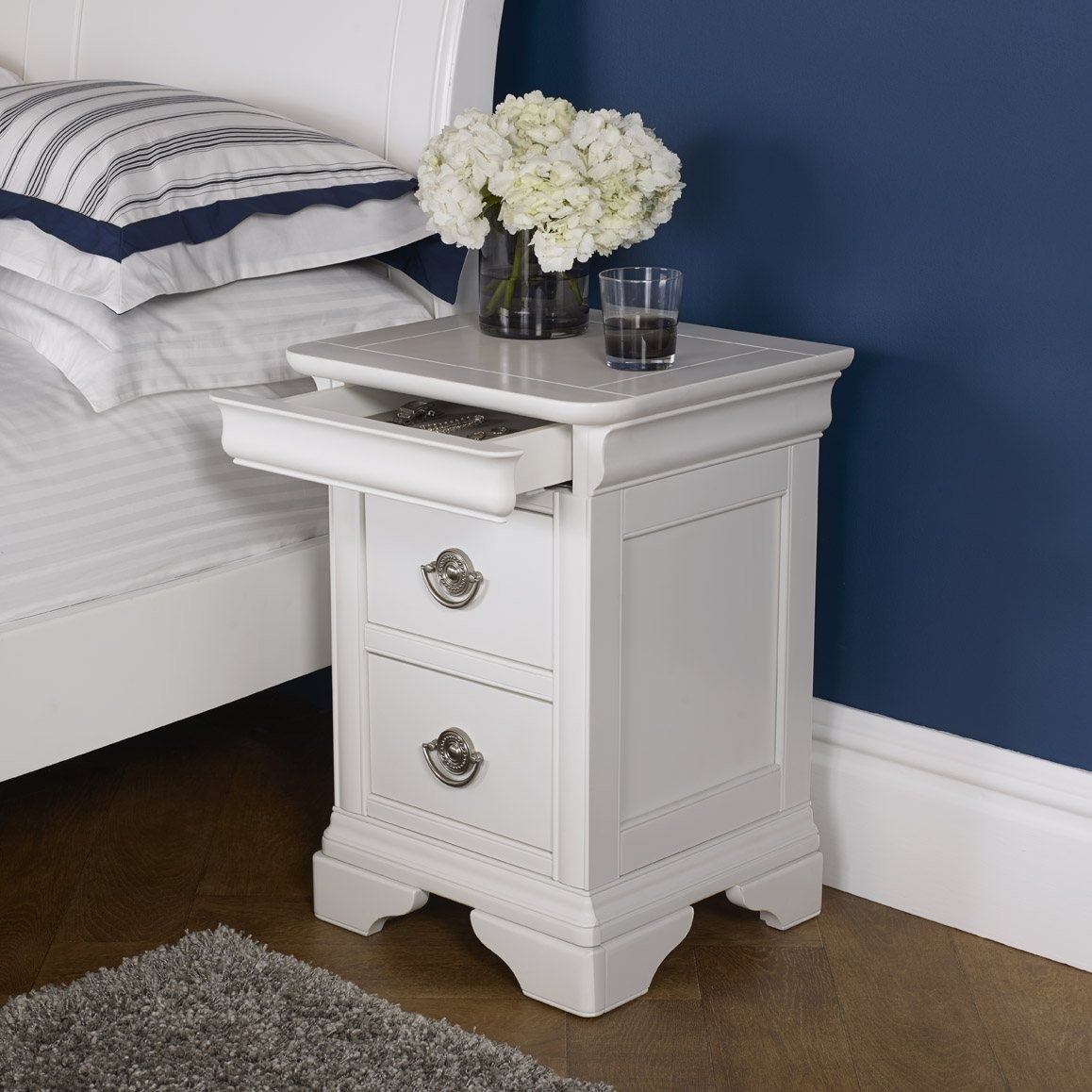 Chantilly White 2 Drawer Nightstand - Style Our Home