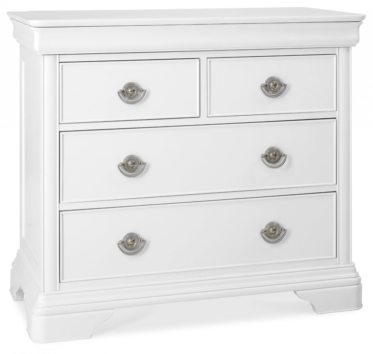 Chantilly White 2+2 Drawer Chest - Style Our Home