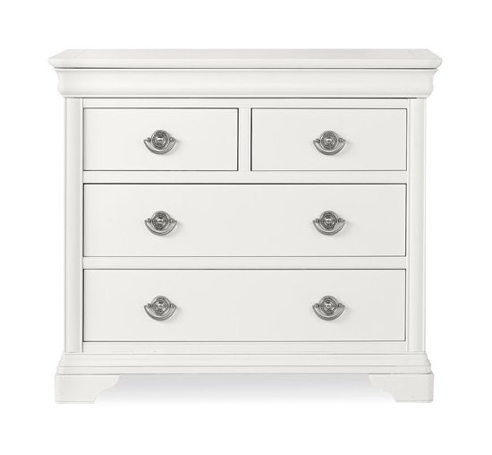 Chantilly White 2+2 Drawer Chest - Style Our Home