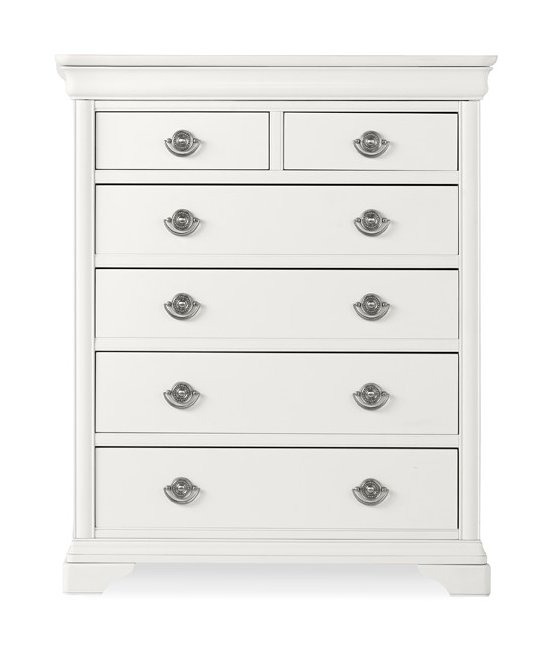 Chantilly White 2+4 Drawer Chest - Style Our Home