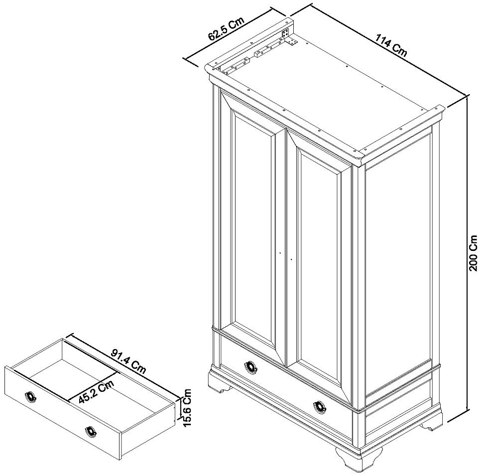 Chantilly White Double Wardrobe - Style Our Home