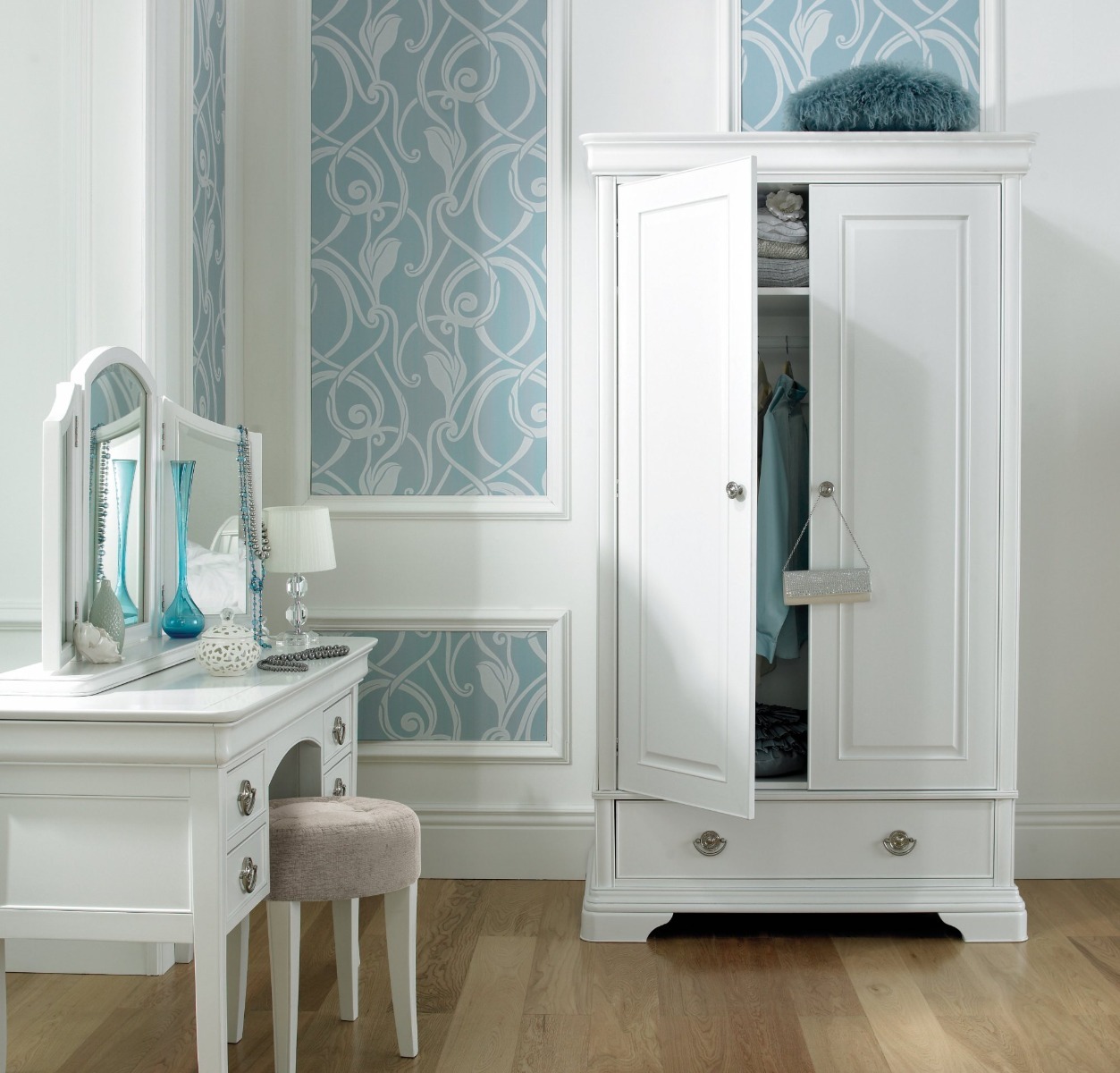 Chantilly White Double Wardrobe - Style Our Home