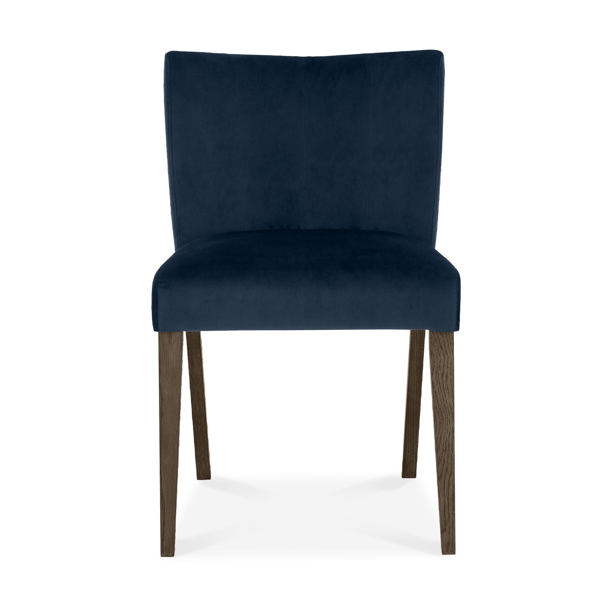 Turin Dark Oak Upholstered Dark Blue Dining Chair (a pair) - Style Our Home