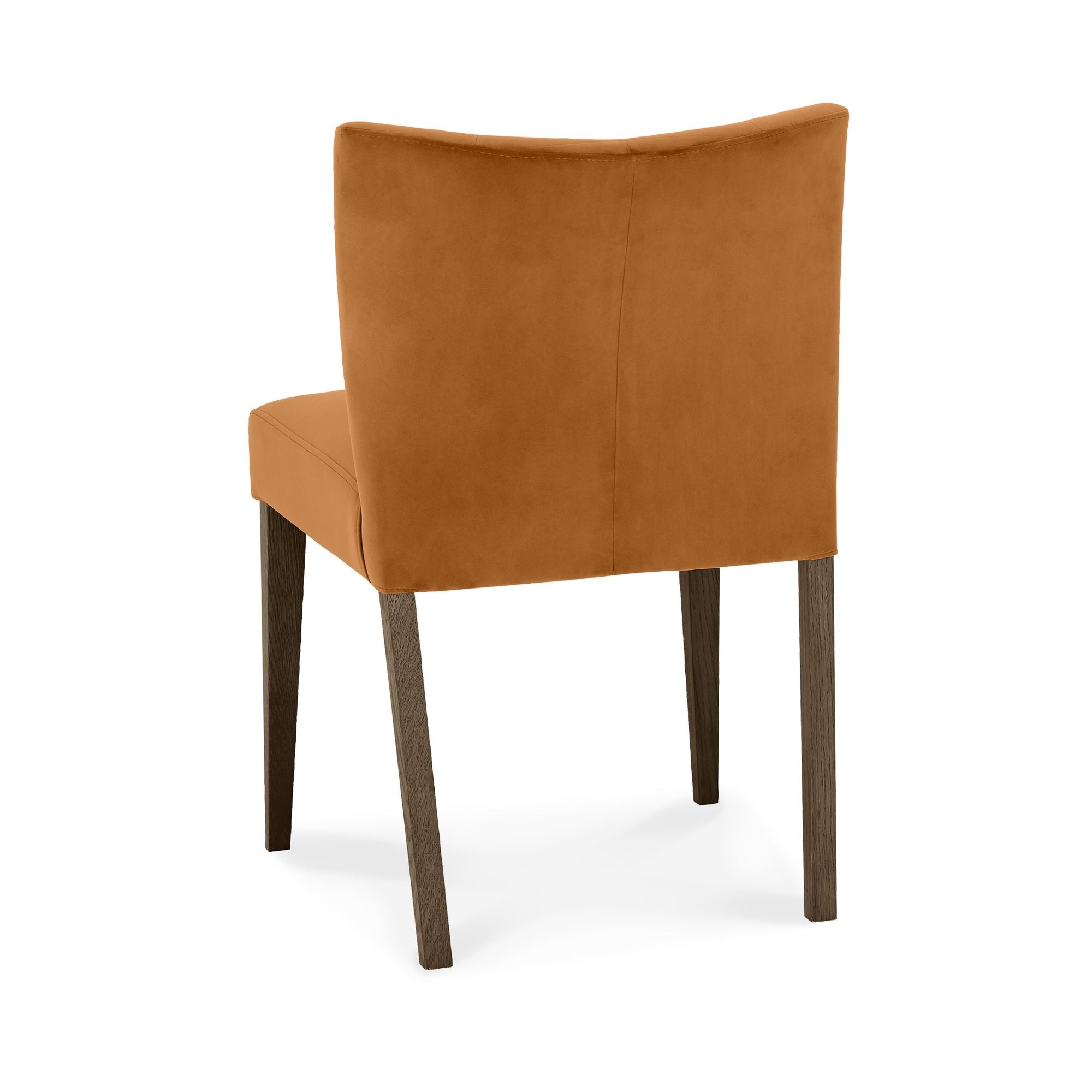 Turin Dark Oak Upholstered Pumpkin Dining Chair (a pair) - Style Our Home