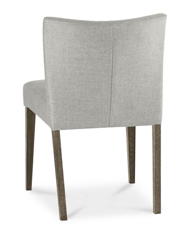 Turin Dark Oak Upholstered Pebble Grey Dining Chair (a pair) - Style Our Home