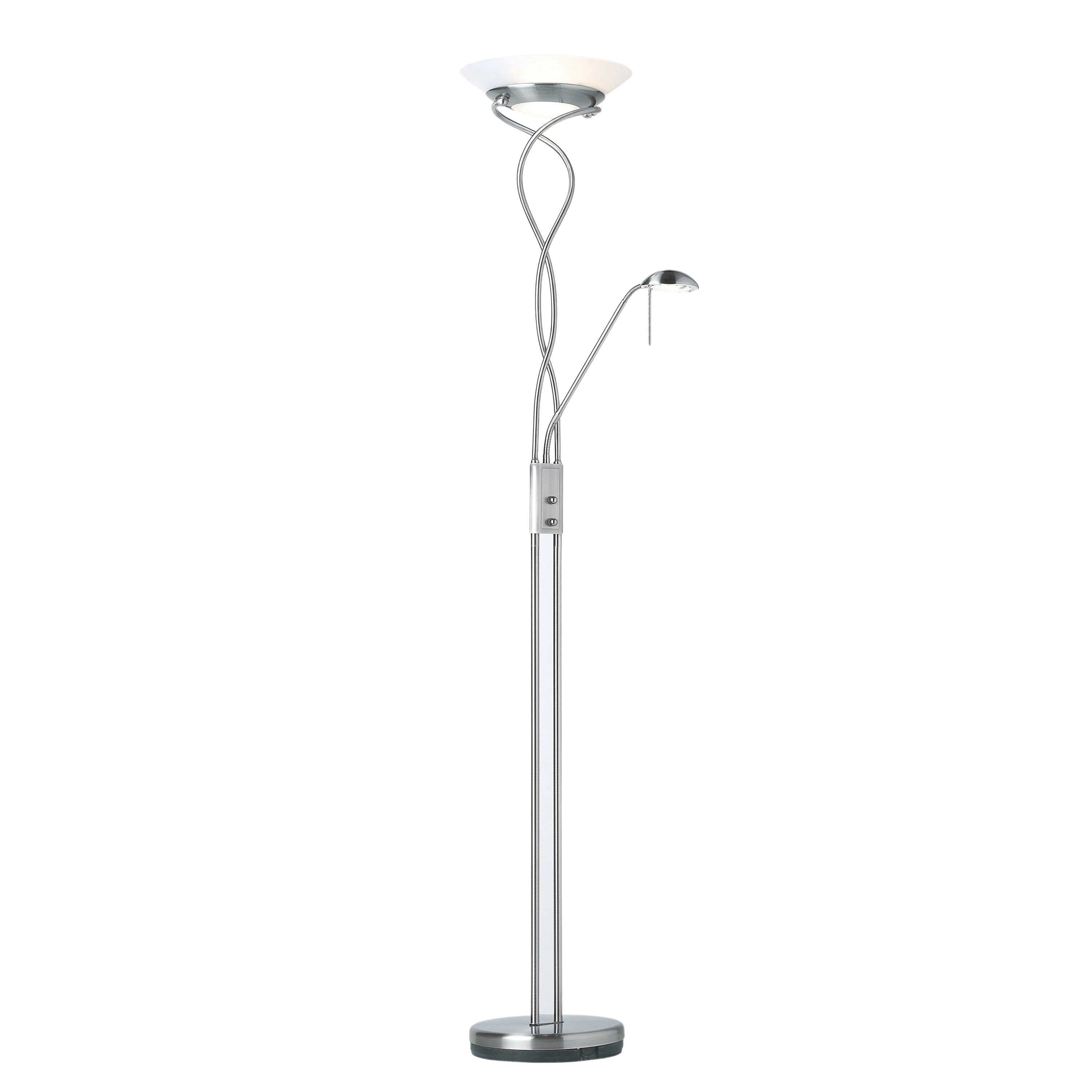 Monacano Floor Lamp Satin Chrome by Gallary Living | Style Our Home